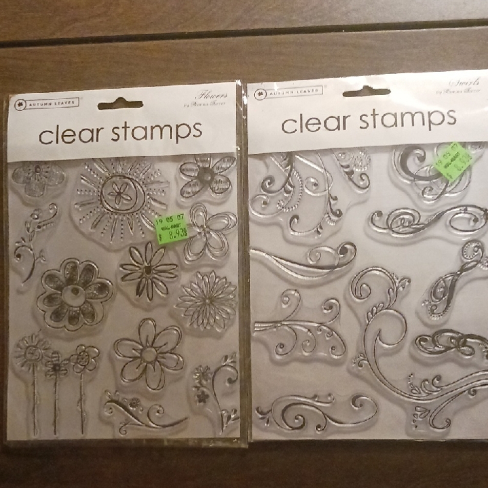 Floral and Swirl Clear Stamps Set